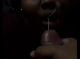 Black girl gets facial on the staircase