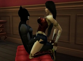 Batman se folla a la mujer maravilla anal despu�s de derrotar a los villanos dc porn